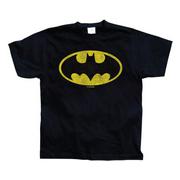 Batman T-shirt Distressed Logo Svart