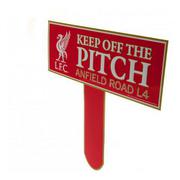 Liverpool Skylt Keep Off The Pitch