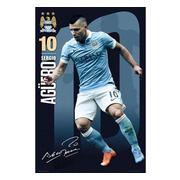 Manchester City Affisch Aguero 9