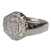 Manchester United Ring Silverplaterad L