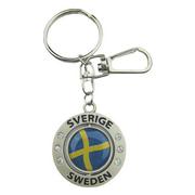 Sverige Nyckelring Flagga Med Stenar
