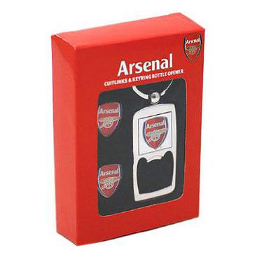 Arsenal Manschettknappar Och Nyckelring Med öppnare