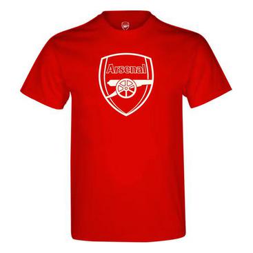 Arsenal T-shirt White Crest Röd