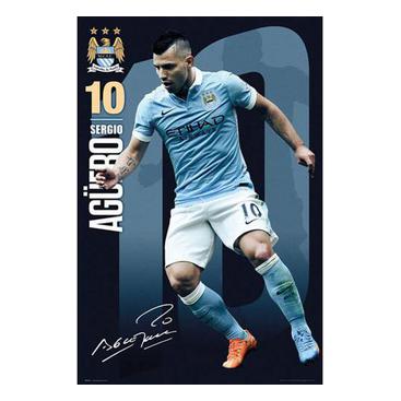 Manchester City Affisch Aguero 9