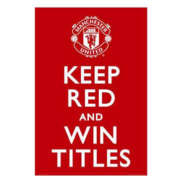 Manchester United Affisch Keep Red 60