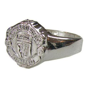 Manchester United Ring Silverplaterad S
