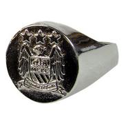 Manchester City Ring Silverplaterad M