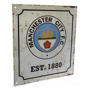 Manchester City Skylt Retro Logo