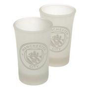 Manchester City Snapsglas Frosted 2-pack