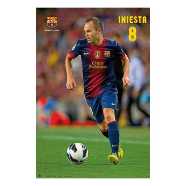 Barcelona Affisch Iniesta 22