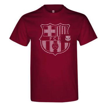 Barcelona T-shirt Crest Vinröd