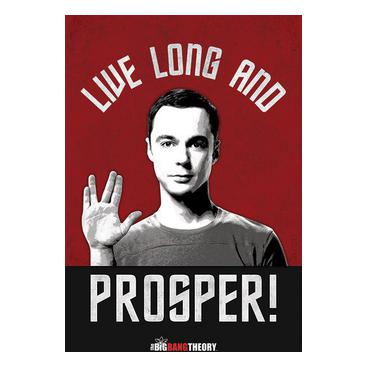 Big Bang Theory Affisch Live Long And Prosper A74