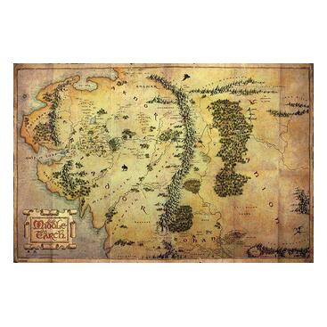 Hobbit Affisch Journey Map A720