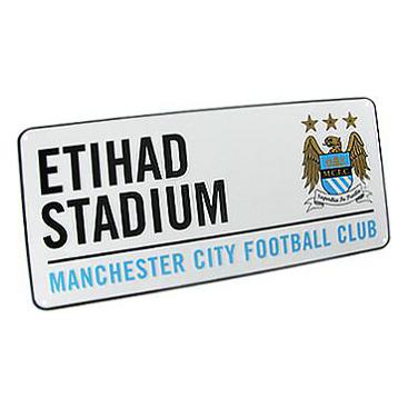 Manchester City Vägskylt Etihad