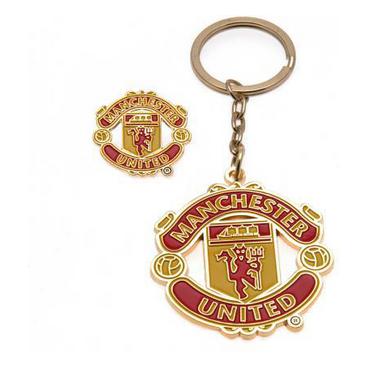 Manchester United Nyckelring Och Pinn Crest
