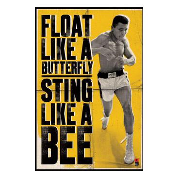Muhammad Ali Affisch Float Like A Butterfly A135