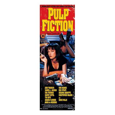 Pulp Fiction Dörraffisch Uma On Bed