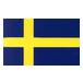 Sverige Klistermärke Flagga