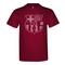 Barcelona T-shirt Crest Vinröd