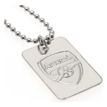 Arsenal Halsband - Id-bricka/dogtag Crest Silverpläterad