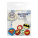 Dc Comics Knappar Logos 6-pack