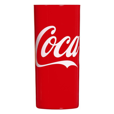 Coca Cola Glas Highball Red