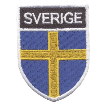 Sverige Broderat Märke Flaggs