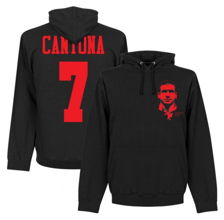 Manchester United Huvtröja Cantona Silhouette Svart/röd