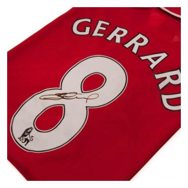 Liverpool Signerad Matchtröja Gerrard 2001