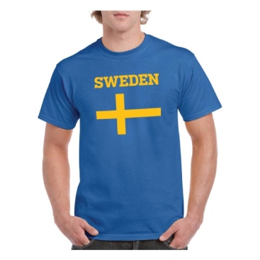 Sverige T-shirt Flag Blå