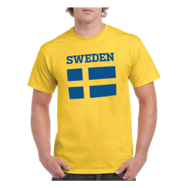 Sverige T-shirt Flag Gul