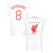 Liverpool T-shirt Gerrard Euro White Steven Gerrard Vit