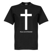 Peace Love Footbal T-shirt Culture Peace Love Football Svart