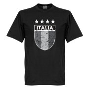 Italien T-shirt Italia Vintage Crest Svart