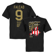 Atletico Madrid T-shirt Winners 2012 Atletico European Winners  Falcao 9 Radamel Falcao Svart