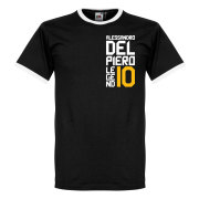 Juventus T-shirt Del Piero Ringer Alessandro Del Piero Svart-vit
