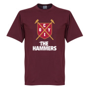 West Ham T-shirt The Hammers Shield Vinröd