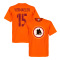 Roma T-shirt Retro Vermaelen 15 Orange