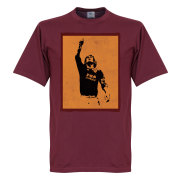 Roma T-shirt Totti Silhouette Francesco Totti Rödbrun