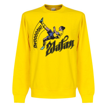 Sverige Tröja Bicycle Kick Sweatshirt Zlatan Ibrahimovic Gul