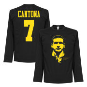 Manchester United T-shirt Cantona Silhouette Long Sleeve Eric Cantona Svart