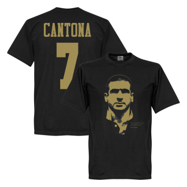 Manchester United T-shirt Cantona Silhouette 7 Svart/guld