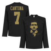 Manchester United Långärmad T-shirt Cantona 7 Silhouette Svart/guld