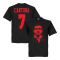 Manchester United T-shirt Cantona 7 Silhouette Svart