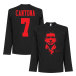 Manchester United Långärmad T-shirt Cantona Silhouette Svart