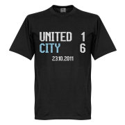 Manchester United T-shirt United 1  City 6 Scoreboard Svart