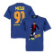 Barcelona T-shirt Messi 91 World Record Goals Lionel Messi Blå