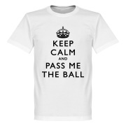 T-shirt Keep Calm And Pass Me The Ball Vit