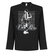 Juventus T-shirt Legend Del Piero Legend Long Sleeve Alessandro Del Piero Svart