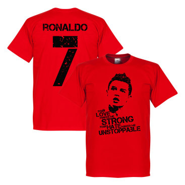 Portugal T-shirt Ronaldo 7 Cristiano Ronaldo Röd